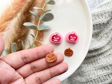 Stud Sized Jack O ‘ Lantern Shape Halloween Cutter Collection Polymer Clay  Cutter • Fondant Cutter • Cookie Cutter